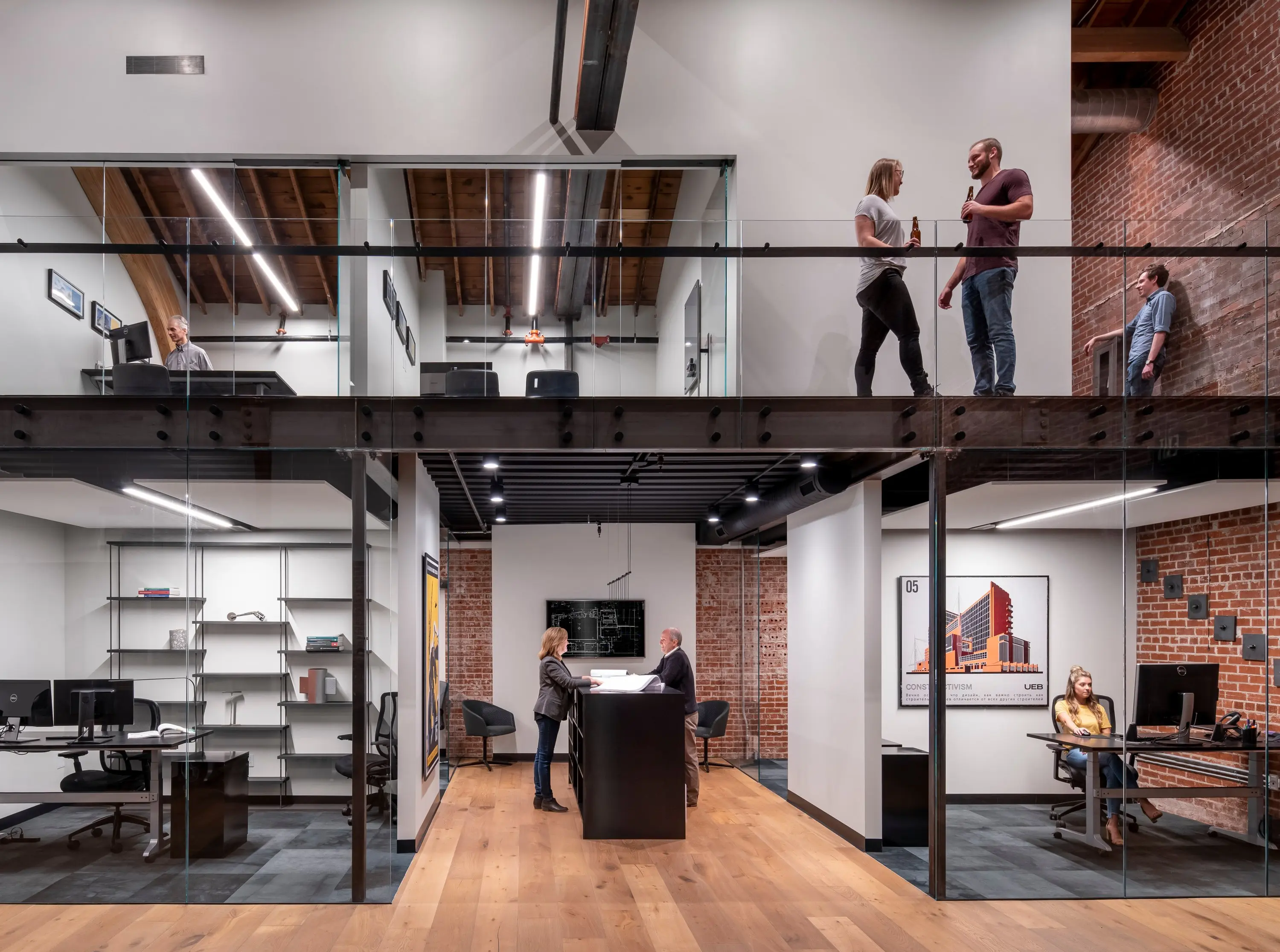 Two-level open office at the UEB headquarters in Meetinghouse 3080